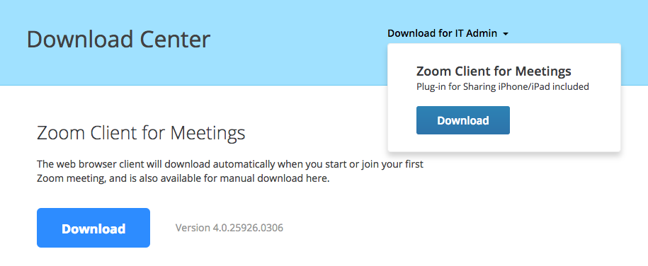 Download zoom desktop client mac